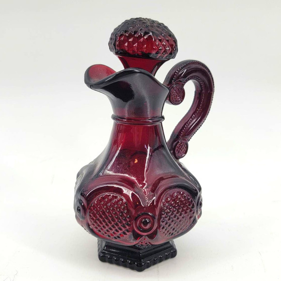 Vintage Avon Cape Cod Ruby Red Decanters Set Of 2 - Picture 2 of 3